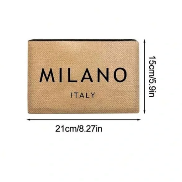 Milano Italy Beige Shopper Tote Bag NEW in Original Packaging - Picture 6 of 6
